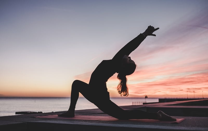 Woman practicing mindfulness